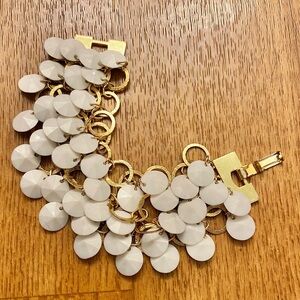 Elegant Gold and White Women's Bracelet